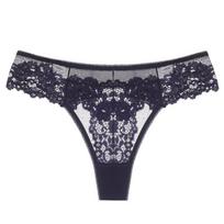 Seksualios kelnaitės moterims Apatiniai rūbai Nėriniai žemu juosmeniu Tvirtos apatinės kelnaitės Moteriškas apatinis trikotažas permatomos timpos, tuščiavidurės moteriškos kelnaitės L juoda