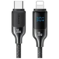 USAMS USB-C į Lightning laidas, 30W, 1.2M, skirtas iPhone 11, 12, 13 greitajam įkrovikliui