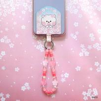 BT21 minini Telefono žymės laikiklis Vyšnių žiedų versija. RJ white