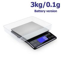3/5/10kg Skaitmeninės virtuvinės svarstyklės Nerūdijančio plieno Nešiojamos virtuvinės maisto svarstyklės LED ekranas Elektroninės papuošalų kepimo svėrimo svarstyklės white