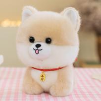 New Simulated Puppy Famous Dog Series Akita Dog Husky Doll Plush Toy Comfort Children's Gift 20cm (0.13kg) white