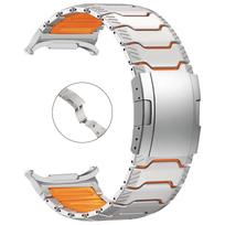 Sportiniai laikrodžio dirželiai Silikoninis + Titano dirželis Samsung Galaxy Watch Ultra 2 Laikrodžio dirželiai Galaxy Watch 9 8 Classic Apyrankė For Galaxy 8 44mm white