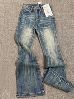 Women's Blue Jeans Vintage Korean Baggy Cowboy Pants Harajuku Wide Denim Trouser 90s Aesthetic Y2k 2000s Trashy Emo Clothes L mėlyna