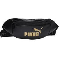 PUMA Polyester Sling Bag , Fanny Pack Regular Women's Black Gold (Unisex) Fanny Packs 076115 01 one size black