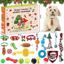 Holiday Pet Countdown Blind Box Dog Toy With Plastic Construction For Christmas Gift And Cat Engagement Dog Toy B