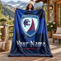 Chesterfield F.C Custom Name Flannel Blanket Personalized Soft Warm Plush Throw Blanket Customized Gift for Family Friends 80cmx120cm