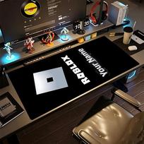 Roblox Customize Your Name Mouse Pad Desk Mat Office Mouse Mats Non-Slip Rubber Bottom Perfect for Office Laptop Gaming Setup 30cmx60cm white