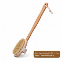 Hanging Rope Bath Body Brush Boar Bristle Body Scrub Brush Back Exfoliating Brush  Daily Body Care 41*6.5cm beige