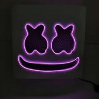 Madinga šviečianti LED kaukė DJ kostiumų aksesuarai Šviečiantys reikmenys Neoninė šviesa Zefirinė kaukė Muzikos festivaliui Naktiniam klubui Šokiui