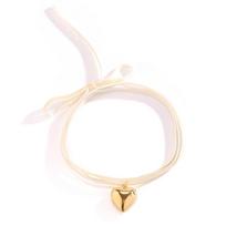 Rope Chain Necklaces Heart Pendant Clavicle Chain Choker Lucky Necklace for Women Men Adjustable Chain Jewelry Gift white