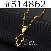 Anniyo Spain La palma Islands Map Pendant Neckalces For Women Girls Stainless Steel Ethnic Jewelry #513862 60cm or 23.6 Inches black