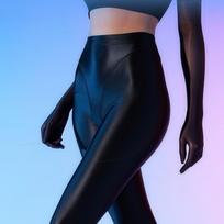 Tamprios satininės kelnės su pėdų apvyniojimu 80D Blizgios Sculpting pėdkelnės Moteriškos Seksualios Slim Fit Joga Leginsai Karštos Pole Dance Apranga One Size blue