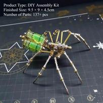DIY Mechanical Spider Metal Model Kit 3D Puzzles Cyberpunk Insects Assembly Creative Handmade Metal Puzzles gray