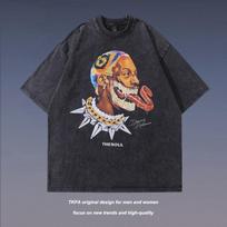 American Street Style Rodman Character Retro Short-Sleeved Men'S And Women'S Ins High Street Washed Old Loose T-Shirt L įvairiaspalvis