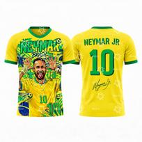 Neymar No.10 Futbolo marškinėliai Brazilija Gerbėjo Dovana Vasariniai Sportiniai Marškinėliai Vaikų Drabužiai T-shirt Moteriškas Dviratininko Marškinėlis S