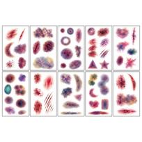 10 Sheets Realistic Halloween Bruise Scar Temporary Tattoos Waterproof Long Lasting For Cosplay Costume Parties Prank Events A1 gray