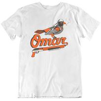 Omar The Wire Baltimore Baseball Gift T Shirt L gray