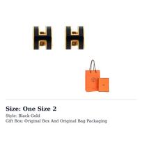 HERMES POP H Gold Plated Stud Earrings Women's H608002F-03 One Size 2 auksas