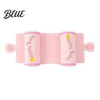 Baby Neck Support Head Shaping Pillow, Breathable Anti-Flat Crib Pillow with Washable Adjustable Air Rollers, Ergonomic Newborn Sleep Cushion, Machine rožinė