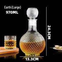 Nordic Minimalist Transparent Glass Wine and Whiskey Decanting Bottles white
