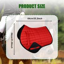 Horse Riding Mat with Non-Slip Base And Shock Absorption, Canvas, Sweat-Absorbing for Training raudona