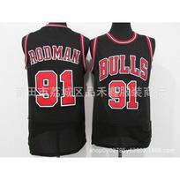 Chicago Bulls Retro Basketball Jersey Michael Jordan 23 Scottie Pippen 33 Dennis Rodman 91 Embroidered Cotton Large