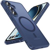 Protective Case - BOOLING - for Samsung Galaxy A36 5G - Navy Blue - Magnetic Ring - Camera Protection mėlyna