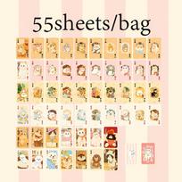 55sheets/box Kawill Creative Cat Pet Themed Playing Cards Paper Gift Set Office Paper Cards Entertainment Party Diary Decoration beige