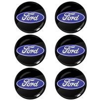 Automobilio užrakto rakto skylės lipdukai Durų užrakto apsauga Automobilio lipdukai Ford Mustang Mondeo Focus Fiesta Escape Kuga Ecosport Ranger 6pcs Ford
