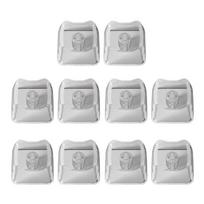 10 Count Clear Keyboards Keycaps High Clear PC Construction Smooth Backlighting Enhancement skaidri