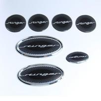 ZZQO4 7 vnt. 3D ABS K raidės Automobilio priekinio dangčio ir galinės bagažinės logotipas Emblema Ženkleliai Lipdukai Kia Sportage Sorento Optima Forte Rio Stinger K5 gray