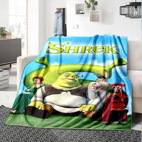 1pc Shreks Epic Adventure flannel Blanket for Super Soft Cute Comfort Blanket for Travel Bedding Couch Sofa Blanket Y73010 75cmx90cm