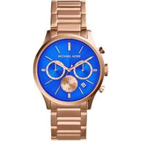 MICHAEL KORS Bailey Men's Quartz Chronograph Watch Blue Dial Stainless steel Strap 44mm MK5911 mėlyna