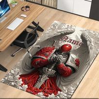Custom Name Warhammer 40K Printed Carpet Rug For Office Chair Living Room Bedroom Kitchen Room Decor Gifts 80cmx120cm