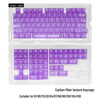 Black, Red, Blue, Purple Ice Carbon Fiber Mechanical Keyboard Keycaps - Magnetic Axis, PC Material