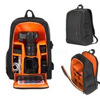 Waterproof Camera Backpack For Dslr Canon Eos Nikon with Body Lenses Accessories oranžinė