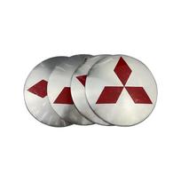 56/60/65mm Aliumininiai Automobilio Ratlankių Centre Dangteliai Lipdukas Mitsubishi ASX Lancer L200 Pajero Outlander Eclipse Galant Ralliart 56mm sidabras