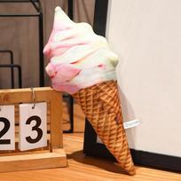 Ice Cream Stuffed Realistic Ice Cream Figure Soft Plush Throw Pillow Couch Bedding Decor Dessert Hurl Cushion Food Filled Presents 20cm