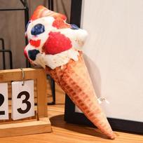 Ice Cream Stuffed Realistic Ice Cream Figure Soft Plush Throw Pillow Couch Bedding Decor Dessert Hurl Cushion Food Filled Presents 20cm
