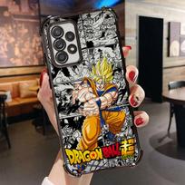 Skaidrus dėklas Samsung Galaxy A16 A35 A36 A52 A17 A24 A33 A15 A13 A21s A26 A25, mielas animacinis anime Saiyan Goku Galaxy A26 5G white