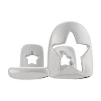 Copper Star Shaped Grillzs With Artistic Cutout Designs Dental Jewelry for Concerts Daily Fashion white