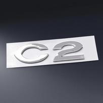 Juoda Sidabrinė Citroën C1 C2 C4 C5 Elysee ABS Chromo Logotipo Emblemos Raidės Ženklelis Išorės Automobilio Stilius Auto Galinės Bagažinės Lipdukas WU7