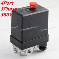 4-Port 3-Phase 380/400V Air Compressor Pressure Switch – 20A 500V Heavy-Duty Control Valve for Industrial Use 4p 380v 3phase