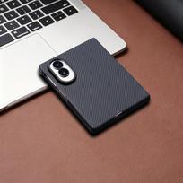 Samsung Z Fold8 Magnetinis Anglies Pluošto Tekstūros Apsauginis Dangtelis zfold4 juoda