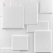 White 3D Wall Panel Waterproof Foam Brick Non-self-adhesive Wall Sticker PVC Geometric Background Wallpaper Bathroom Ceiling white