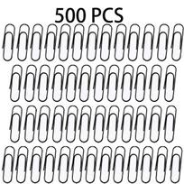 Bulk Pack 200/500 Pcs Black Paper Clips for Office School DIY Document Organization Heavy Duty Clipping Bookmarks black