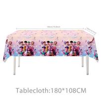 K-POP Girl Group Birthday Party Supplies For Kids Happy Birthday Banner Table Decoration Balloons Plates Cups Background Cloth
