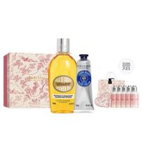 L'Occitane  Sweet Almond Shower Oil Hand Cream Set Moisturizing Body Treatment Set Oil Set Set 250ml 30ml 175ml ruda
