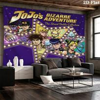 Jojo'S Bizarre Adventure Wall Tapestry Aesthetic Wall Hanging Printed Fabric Blanket Decorative Tapestries For Bedroom Living Room Home Decor 100cm x 150cm
