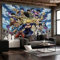 Jojo'S Bizarre Adventure Wall Tapestry Aesthetic Wall Hanging Printed Fabric Blanket Decorative Tapestries For Bedroom Living Room Home Decor 100cm x 150cm